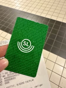 SL card Stockholm